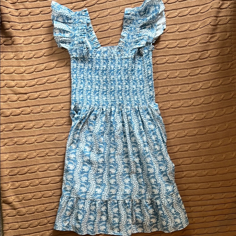 Hill House Elizabeth Nap Dress in Trailing Blue Vine